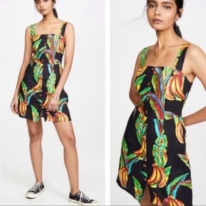 Farm Rio Preta Banana Linen Mini Dress